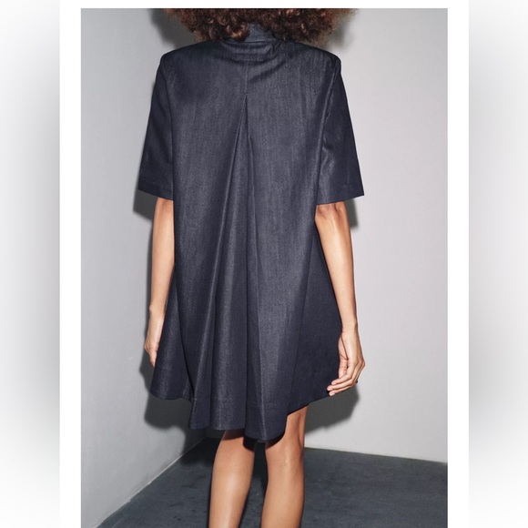 Elegant Black Denim Dress - Picture 7 of 12